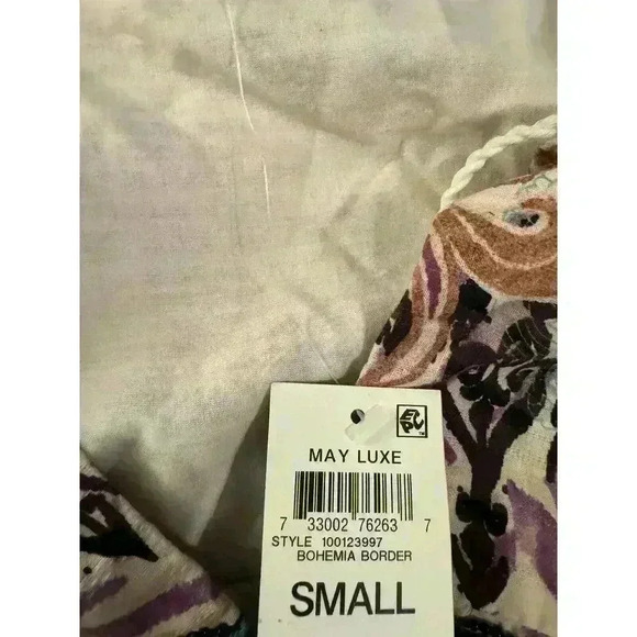 Inc Inter Concepts Luxe Boho Paisley Zebra‎ Tie-Waist Mini Dress Small TORN - Picture 8 of 16